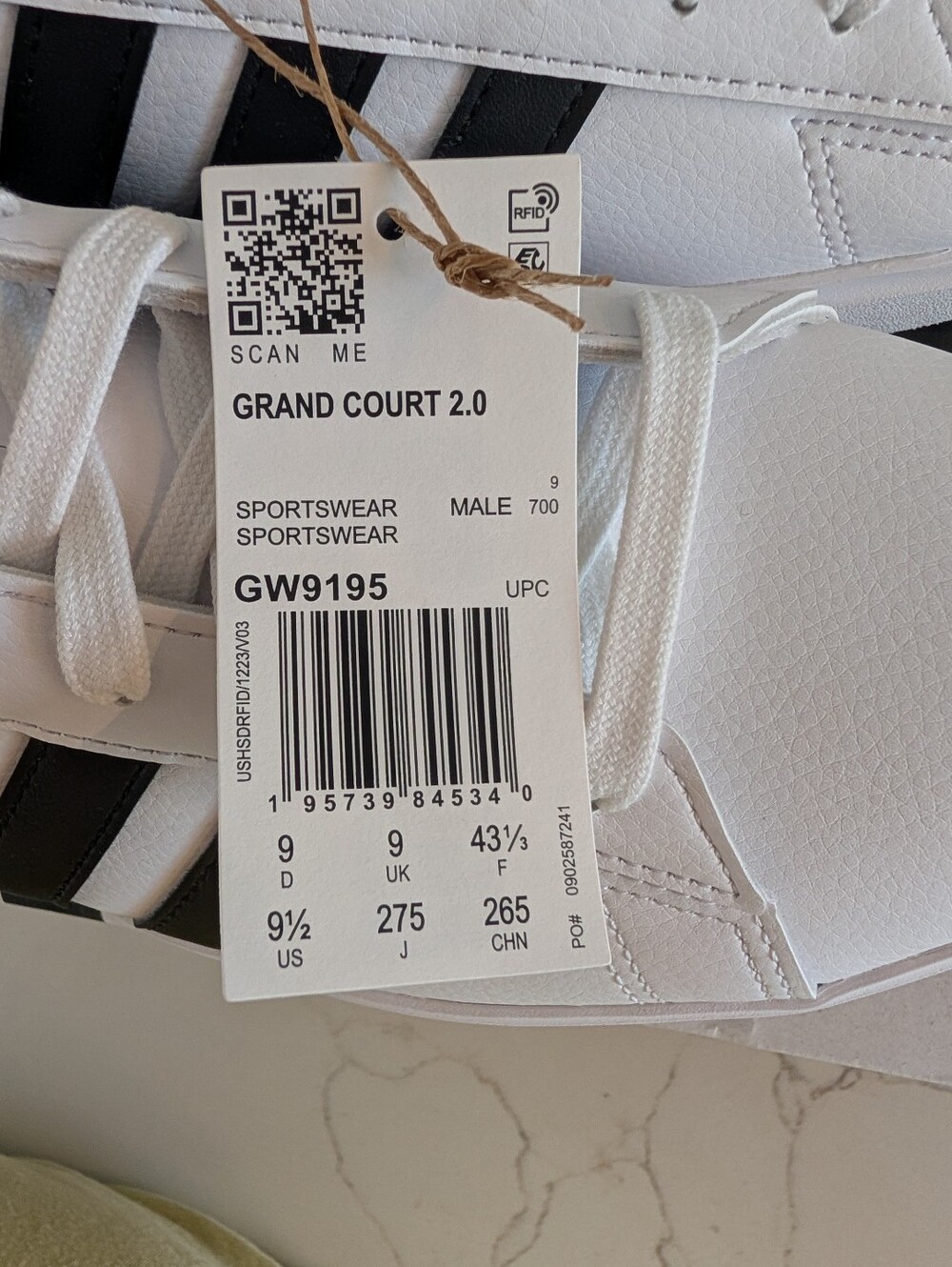 adidas Grand Court 2.0 9.5M 10.5W - Picture 4 of 6